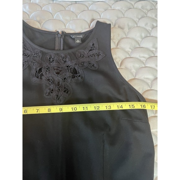 Ann Taylor Dress Women's 10 Black Sheath Sleeveless Knee Length Ponte Knit - Picture 5 of 7